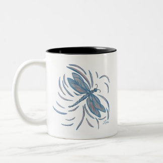 Café Em Dois Tons Caneca de Cerâmica Libélula