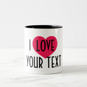 Café Em Dois Tons Caneca de Cerâmica Personalizada com Texto - Eu Co