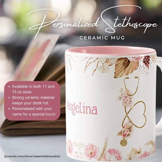 Café Em Dois Tons Caneca de Cerâmica Personalizada Feminina com Este (Criador carregado)