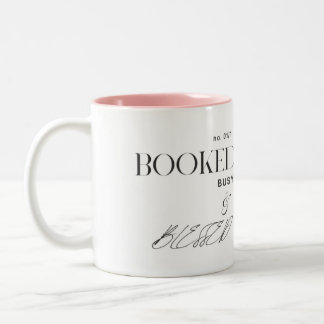 Café Em Dois Tons Caneca de Cerâmica 'Reservada, Ocupada e Abençoada