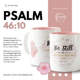 Café Em Dois Tons Caneca de Cerâmica Salmo 46:10