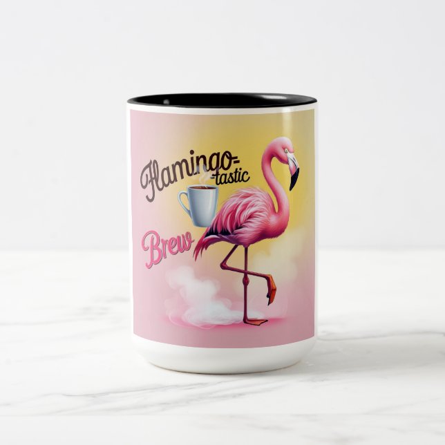 Café Em Dois Tons Caneca de Cerveja Flamingo-Tástica (Centro)
