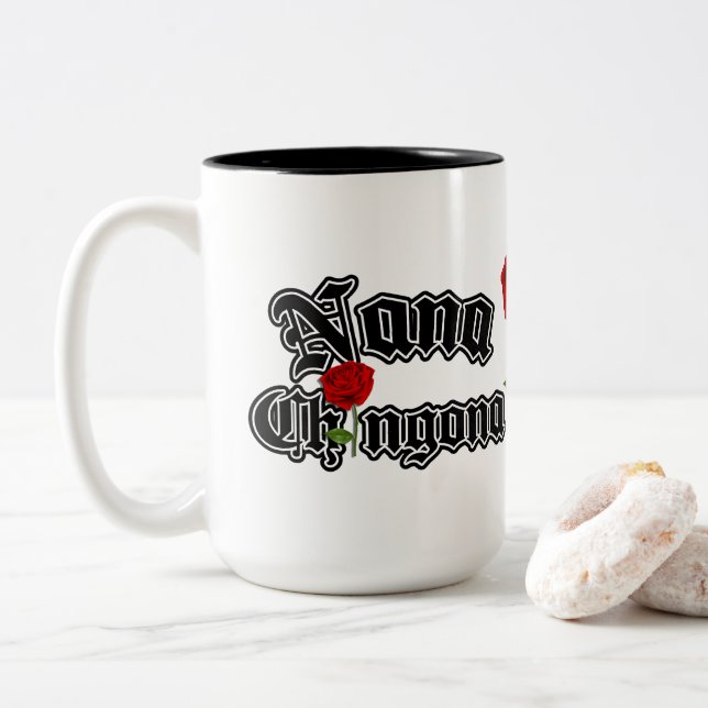 Café Em Dois Tons Caneca de chá Nana Chingona (Com Donut)