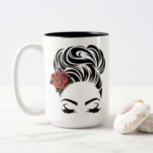 Café Em Dois Tons Caneca de chingona personalizada com nome