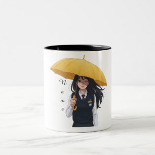 Café Em Dois Tons Caneca de Citação de K-Drama Fofa - Nome Personali