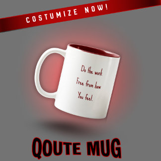 Café Em Dois Tons Caneca de Citação Motivacional Personalizável 