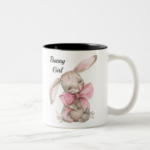 Café Em Dois Tons Caneca de Coelhinha Personalizada - Copo de Coelho