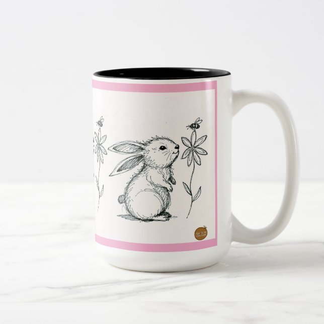 Café Em Dois Tons Caneca de Coelho Bonito (Direita)