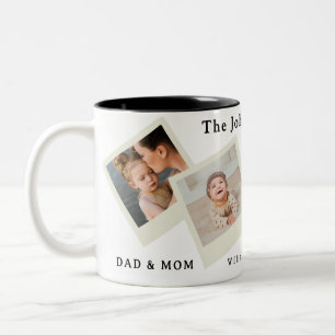 Café Em Dois Tons Caneca de Colagem de Fotos de Família - Tudo Junto