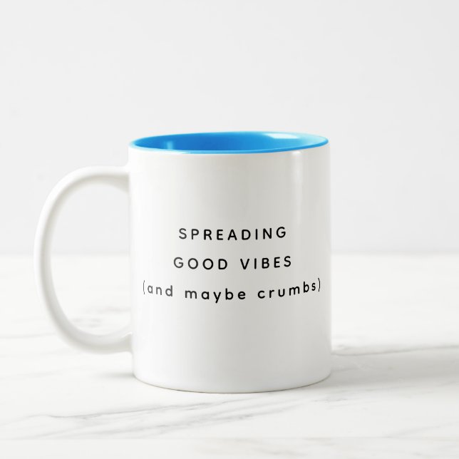Café Em Dois Tons Caneca de Colega de Trabalho Feliz e Humorística q (Esquerda)