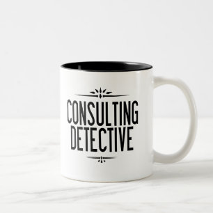 Café Em Dois Tons Caneca de consulta do detetive do mundo a única