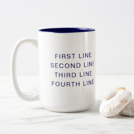 Café Em Dois Tons Caneca de Cor Bicolor com Texto Personalizado