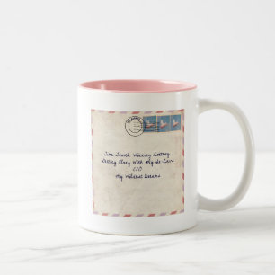 Café Em Dois Tons caneca de correio de porco voadora
