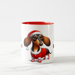 Café Em Dois Tons Caneca de DACHSHUND
