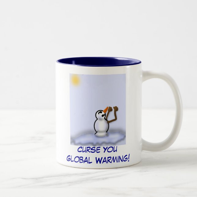 Café Em Dois Tons Caneca de derretimento do boneco de neve (Direita)