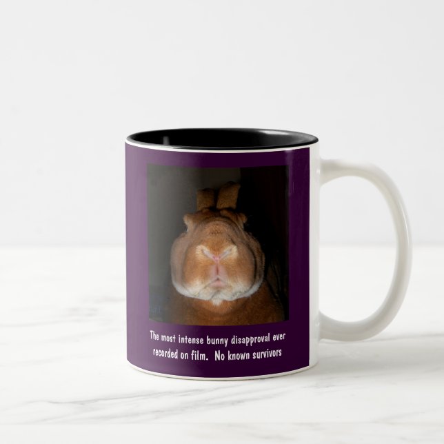 Café Em Dois Tons Caneca de desaprovação 1 dos coelhos - (Direita)