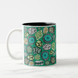 Café Em Dois Tons Caneca de Design Abstrato Zen