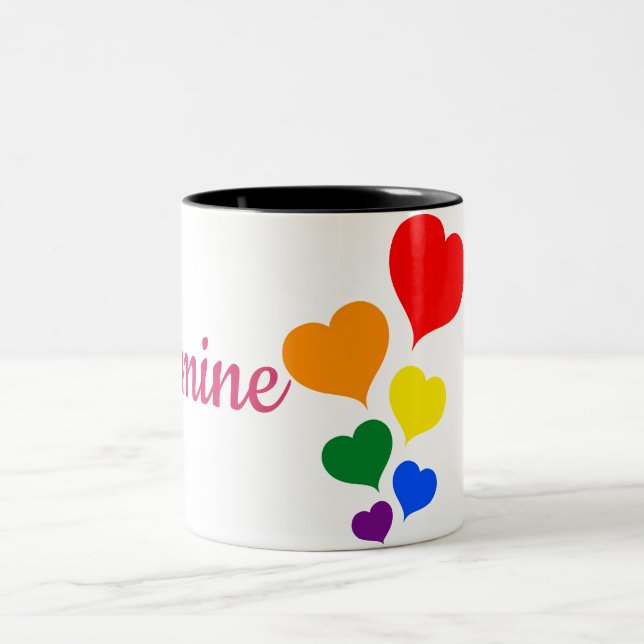 Café Em Dois Tons Caneca de design único  (Centro)