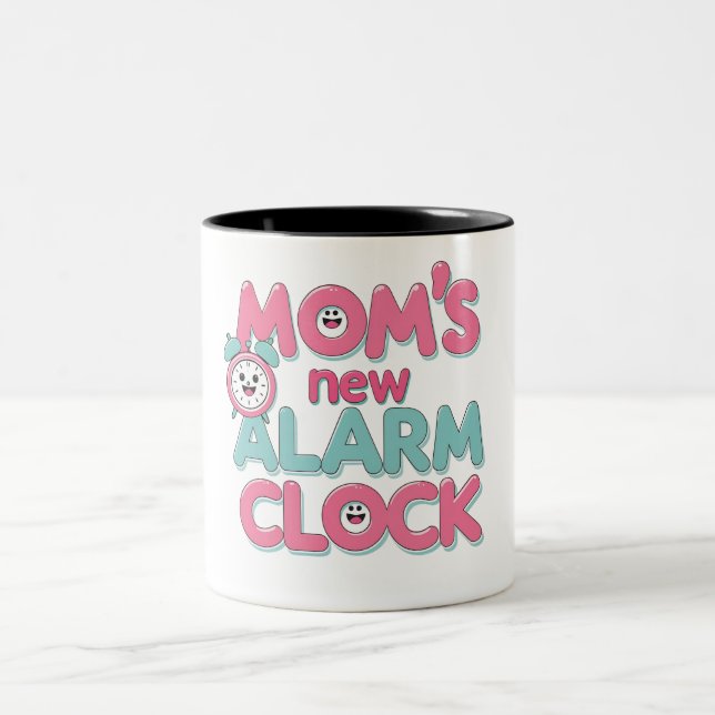 Café Em Dois Tons Caneca de despertador da mamãe (Centro)