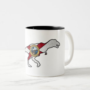 Café Em Dois Tons Caneca de dinossauro trex, na Flórida