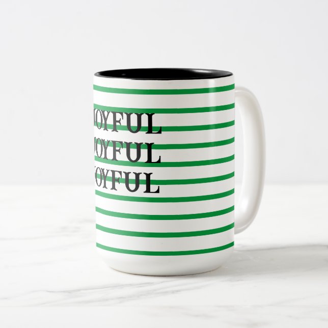 Café Em Dois Tons Caneca de distribuição verde e branca (Frente Esquerda)