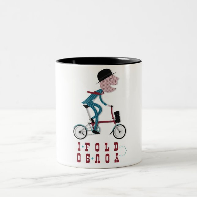 Café Em Dois Tons Caneca de dobramento (Centro)