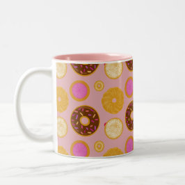 Café Em Dois Tons Caneca de Donuts Doce