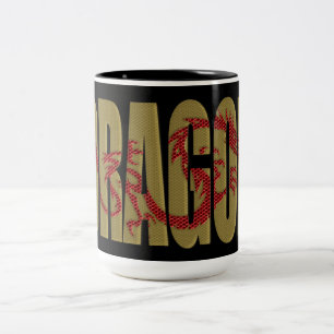 Café Em Dois Tons caneca de dragão