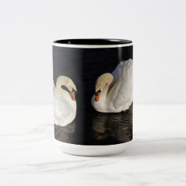 Café Em Dois Tons Caneca de duas cisnes