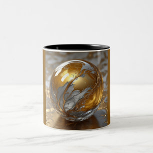 Café Em Dois Tons Caneca de Duas Cores 11oz (Mármore-4)