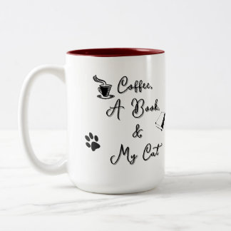 Café Em Dois Tons Caneca de duas cores 15 oz (burgundy)