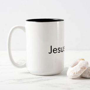 Café Em Dois Tons Caneca de Duas Cores, 15 oz Jesus É Rei