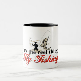 Café Em Dois Tons Caneca de duas cores 325g de pesca com mosca preta