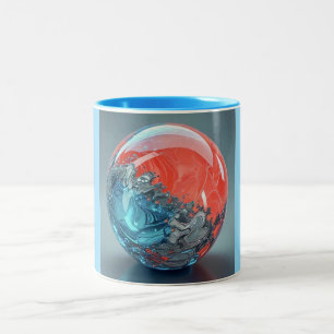 Café Em Dois Tons Caneca de Duas Cores, 325ml (Mármore-14)
