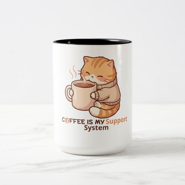 Café Em Dois Tons Caneca de Duas Cores, 450ml (Centro)