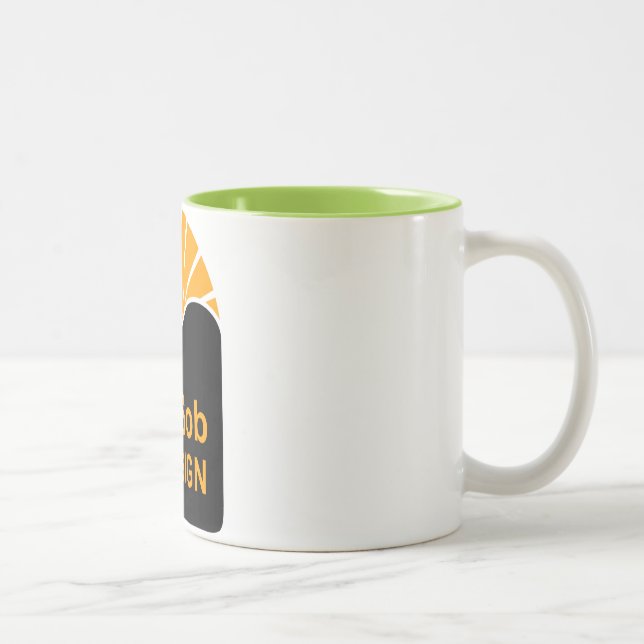 Café Em Dois Tons Caneca de duas cores 450ml Lima (Direita)