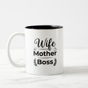 Café Em Dois Tons Caneca de Duas Cores Boss Mom