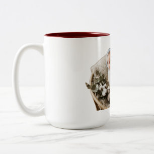 Café Em Dois Tons Caneca de duas cores com foto personalizada de beb