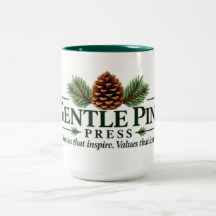 Café Em Dois Tons Caneca de duas cores com logotipo da Gentle Pine P
