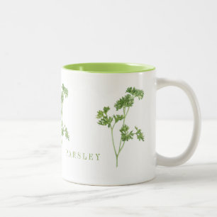 CAFÉ EM DOIS TONS CANECA DE DUAS CORES COM SALSINHA FRESCO E LIMÃO
