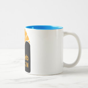 Café Em Dois Tons Caneca de duas cores de 450ml azul claro