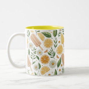 Café Em Dois Tons Caneca de Duas Cores – Desenho de Picolé de Limão