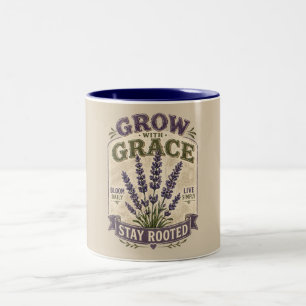 Café Em Dois Tons Caneca de Duas Cores Grow With Grace Lavanda