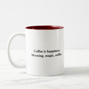 Café Em Dois Tons Caneca de duas cores marrom com citação engraçada