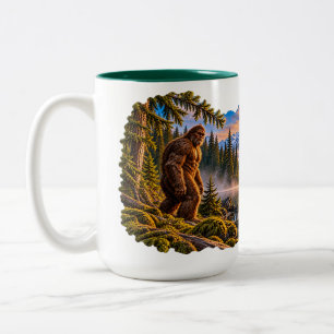 Café Em Dois Tons Caneca de Duas Cores Mountain Reflections Bigfoot