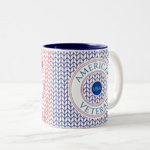 Café Em Dois Tons Caneca de duas cores para veterano da Marinha amer