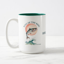 Café Em Dois Tons Caneca de Duas Cores Rei da Pesca de Salmão na Bob