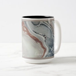 Café Em Dois Tons Caneca de duas tonalidades de 15oz Fita de cobre v