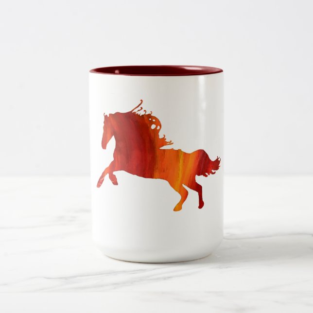 Café Em Dois Tons Caneca De Duas Toneladas, Cavalo Vermelho (Centro)