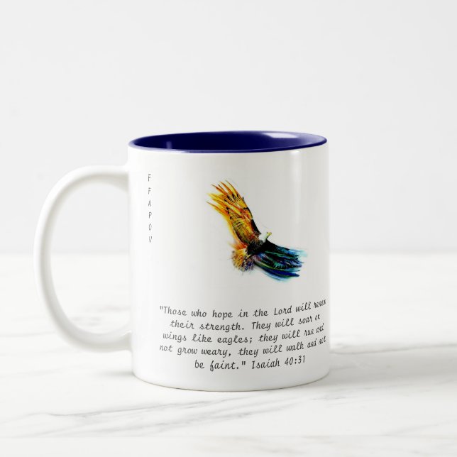 Café Em Dois Tons Caneca de Eagle do 40:31 de FFAPOV Isaiah (destro) (Esquerda)